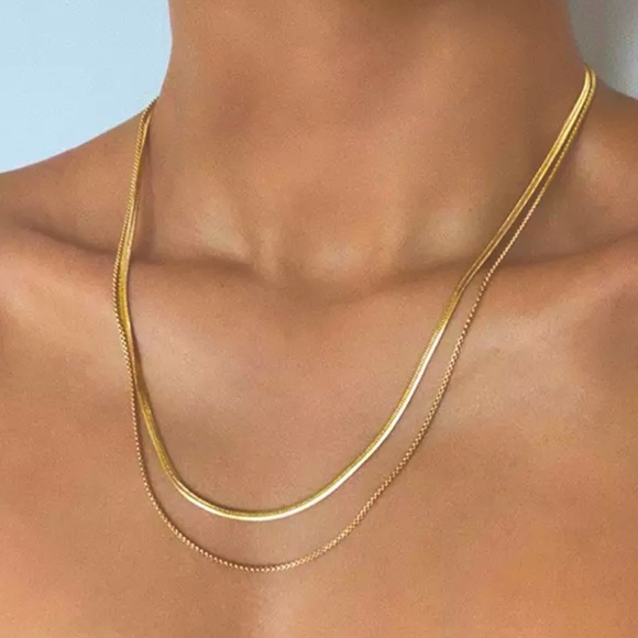 Jewelry - ✨✨Layered Necklace Set / Herringbone Necklace✨✨